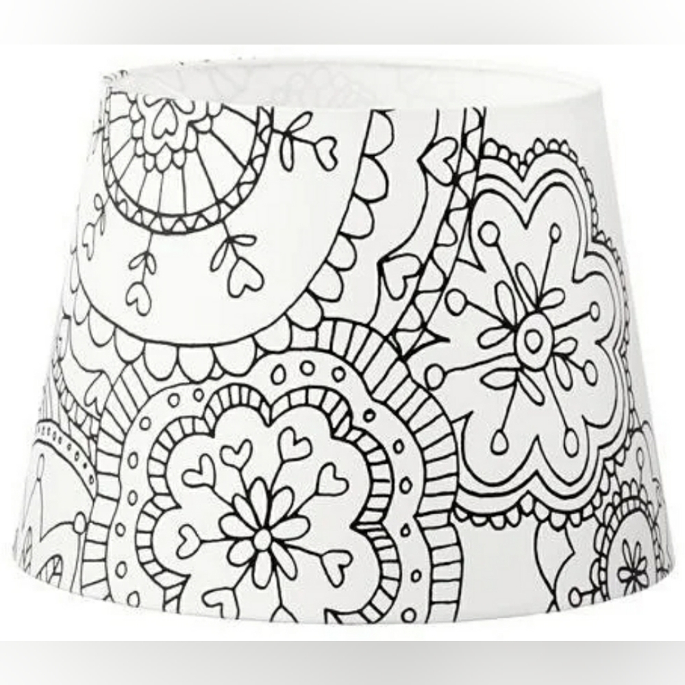 Ikea Jattendal Shade Black off White 13"